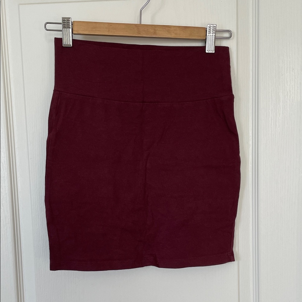 Charlotte Russe Deep Red Pencil Skirt